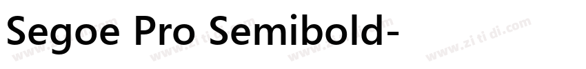 Segoe Pro Semibold字体转换